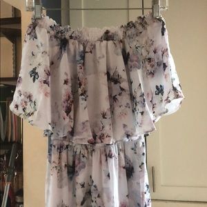 XS Show Me Your Mumu off the shoulder maxi dress